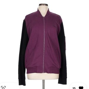Outdoor Voices Cotton Color Block Bomber Jacket, EUC, like new!